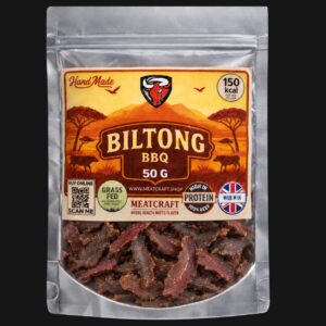 MeatCraft BBQ Biltong 50g handcrafted high protein beef snack made in the UK