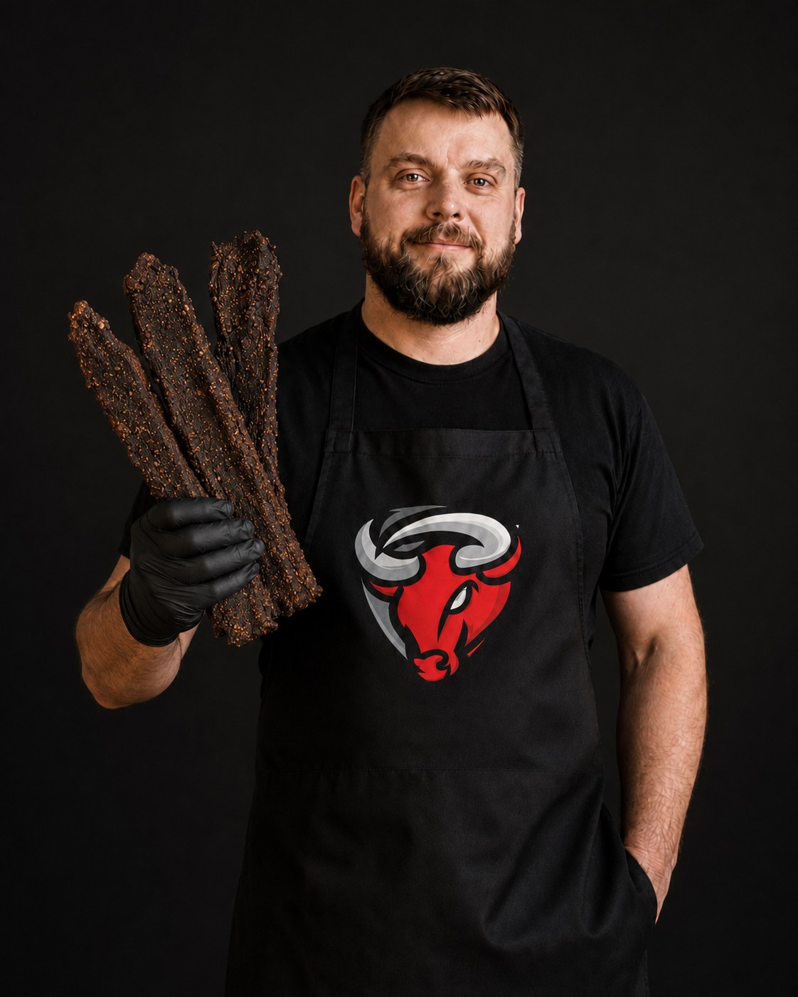 MeatCraft owner holding whole biltong in the UK